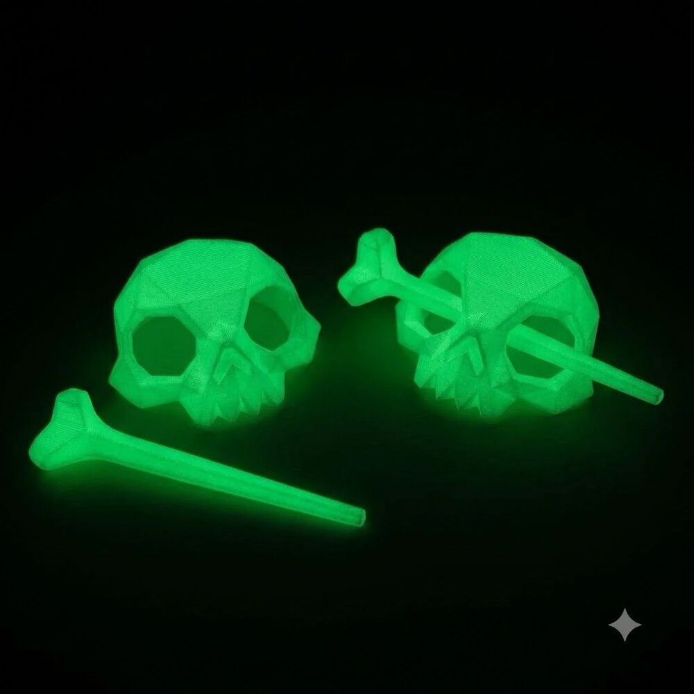 White Glow-in-the-Dark Hair Claws for Halloween - Perfect for Festive Hairstyles